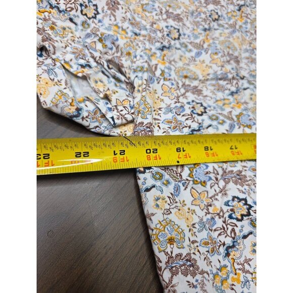 Denim & Flower Mens Floral Short Sleeve Button-Up Shirt L - Picture 7 of 9